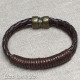 Double Braided Brown Bracelet w/ Thread