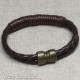 Double Braided Brown Bracelet w/ Thread