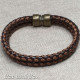 Double Braided 2 Tone Brown Bracelet