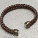 Double Braided 2 Tone Brown Bracelet