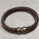 Double Braided 2 Tone Brown Bracelet