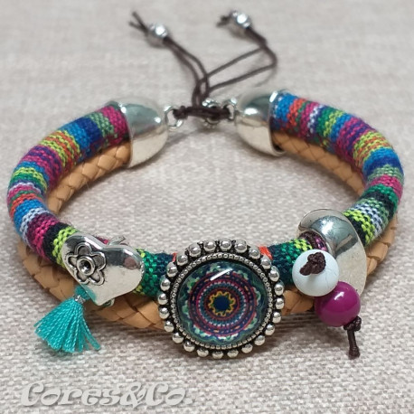 Pulseira Dupla Ajustável c/ Mandala XS