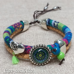 Pulseira Dupla Ajustável c/ Mandala XS