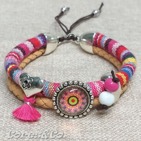 Pulseira Dupla Ajustável c/ Mandala XS