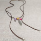 Long Adjustable Simple Necklace w/ Leaf