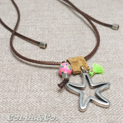 Long Adjustable Simple Necklace w/ Starfish