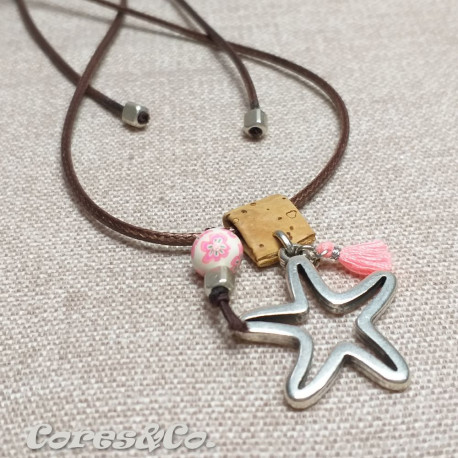 Long Adjustable Simple Necklace w/ Starfish