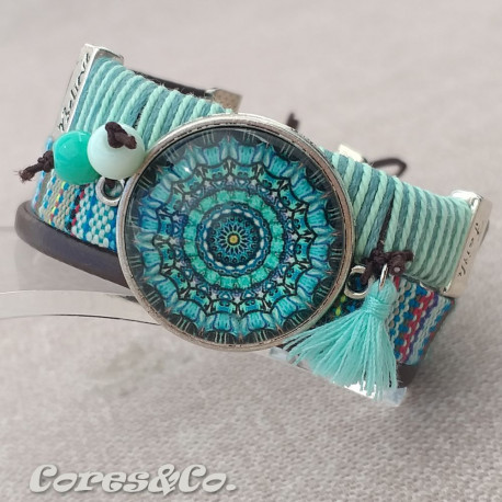 XL Mandala Wide Adjustable Bracelet