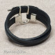 2 Turns Leather Bracelet w/ Leaf