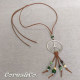 Peace Symbol Long Adjustable Necklace
