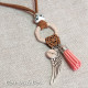 Peace Symbol Long Adjustable Necklace