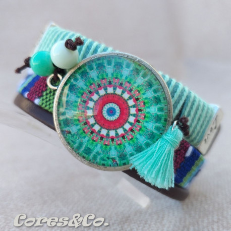 XL Mandala Wide Adjustable Bracelet