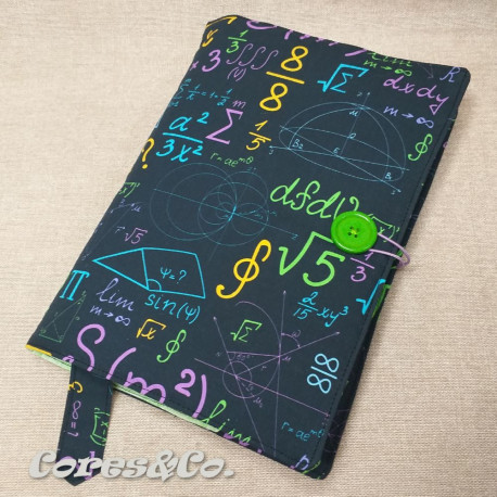 Capa de Livro Tecido Fórmulas Matemática