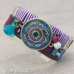 PLAXL6 - XL Mandala Wide Adjustable Bracelet