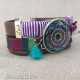 PLAXL6 - XL Mandala Wide Adjustable Bracelet