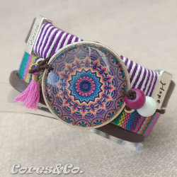 Pulseira Larga Ajustável c/ Mandala XL