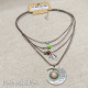 5 Layer Short Necklace Moon with Mandala