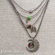 5 Layer Short Necklace Moon with Mandala