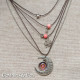 5 Layer Short Necklace Moon with Mandala