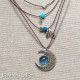 5 Layer Short Necklace Moon with Mandala