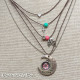 5 Layer Short Necklace Moon with Mandala