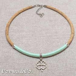 Lucky Clover Cork Necklace