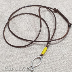 Fish Necklace w/ Yellow Line