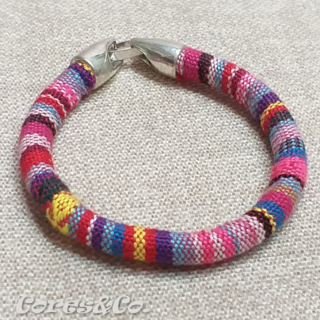 Pulseira Étnica Simples Rosa