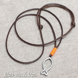 Fish Necklace w/ Orange Line