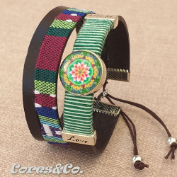 Pulseira Larga Ajustável c/ Mandala XS