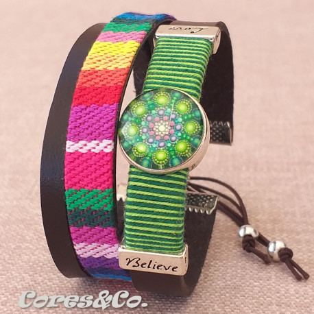 Pulseira Larga Ajustável c/ Mandala XS