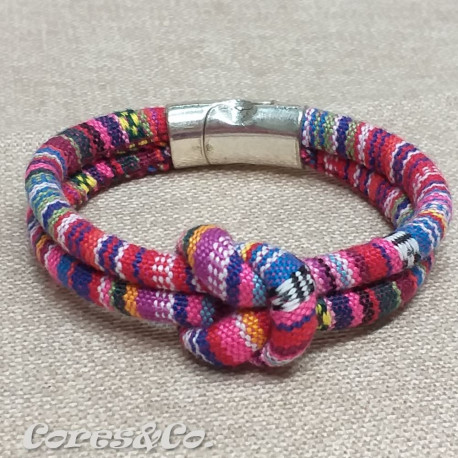 Pink Double Ethnic Bracelet