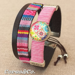 Pulseira Larga Ajustável c/ Mandala XS