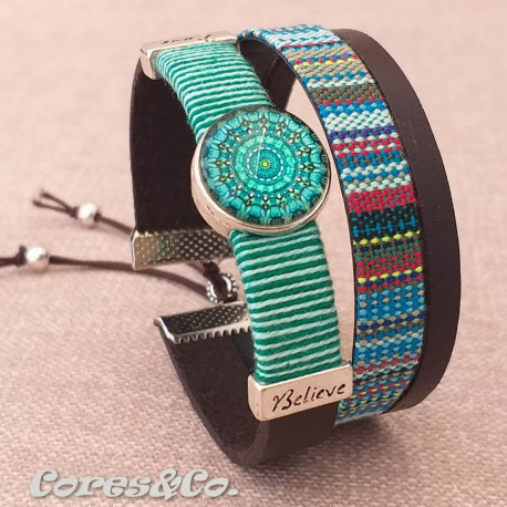 Pulseira Larga Ajustável c/ Mandala XS