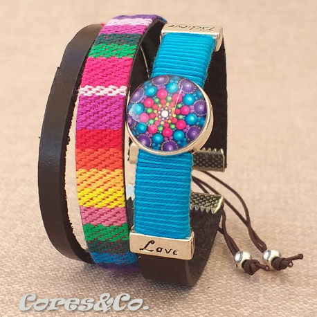 Pulseira Larga Ajustável c/ Mandala XS