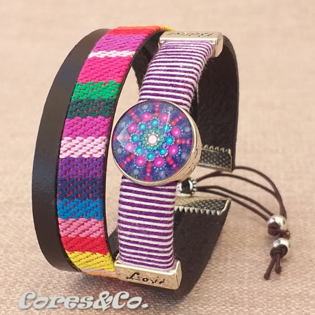 Pulseira Larga Ajustável c/ Mandala XS