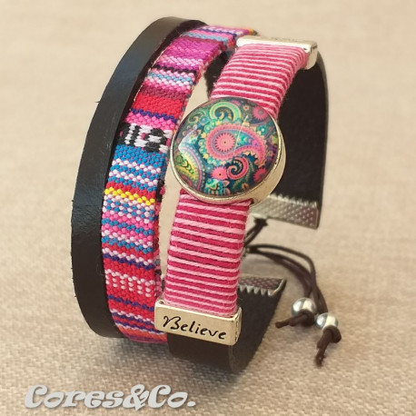 Pulseira Larga Ajustável c/ Mandala XS