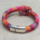 Pink-Orange Double Ethnic Bracelet