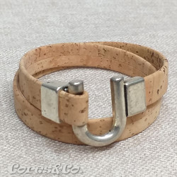 Natural Cork Two Turn Bracelet