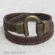 Brown Cork Two Turn Bracelet