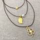 3 Layer Short Necklace Lucky Clover