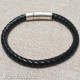 Black Braided Leather Bracelet