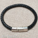 Black Braided Leather Bracelet