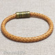 Camel Braided Leather Bracelet