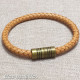 Camel Braided Leather Bracelet