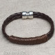 Double Braided Brown Bracelet w/ Thread