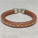Stitched Thick Leather Bracelet