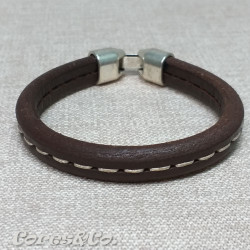 Stitched Thick Leather Bracelet