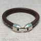 Stitched Thick Leather Bracelet