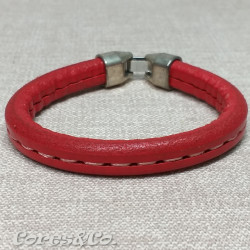 Stitched Thick Leather Bracelet